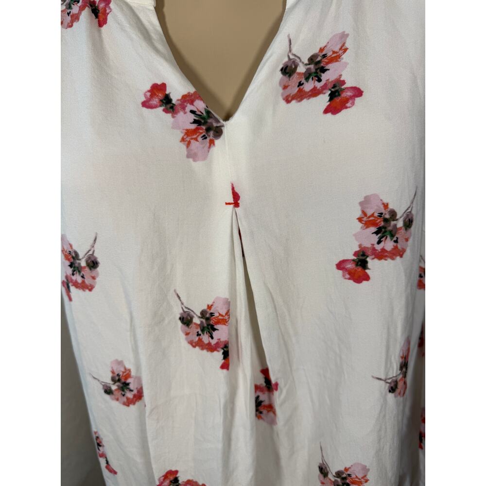 NWOT Joules White Floral Viscose Tunic Blouse Long Sleeve US 14 - Picture 10 of 11